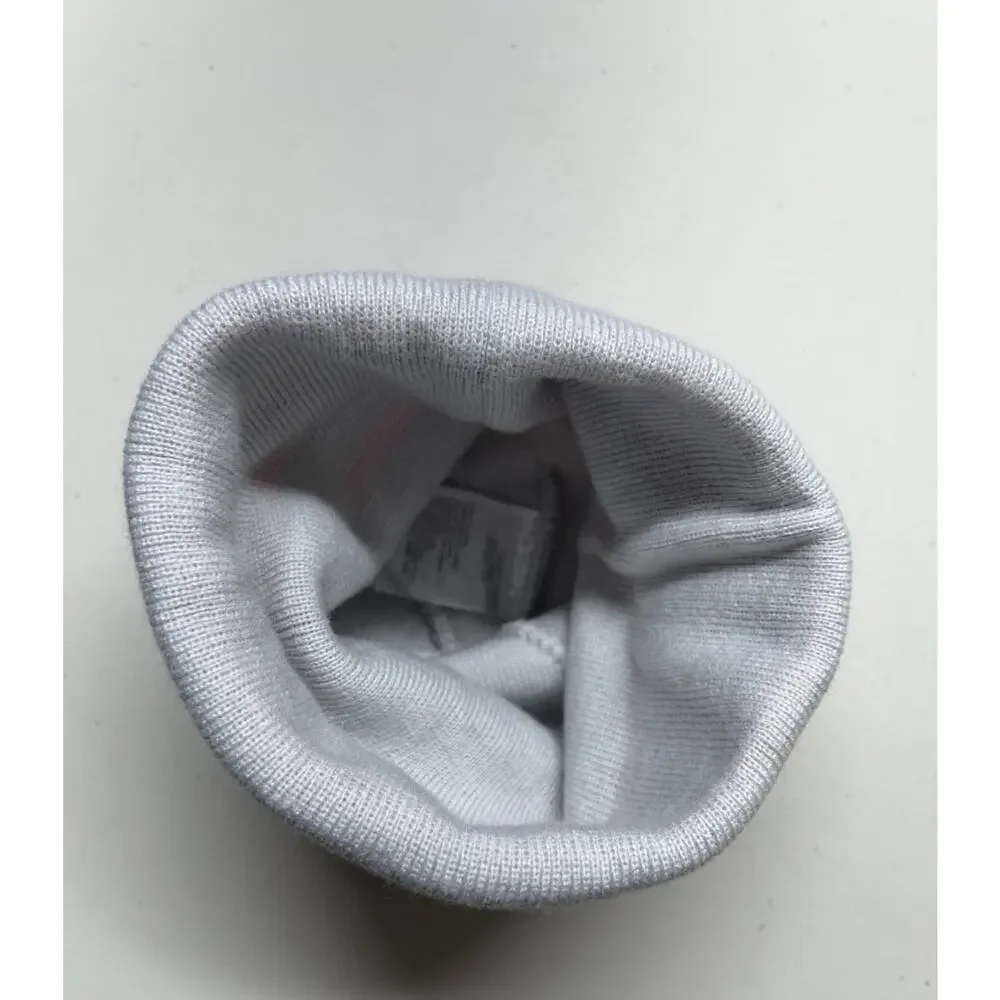 Nike Youth Beanie Hat Gray Knit Cap Logo Winter Outdoor